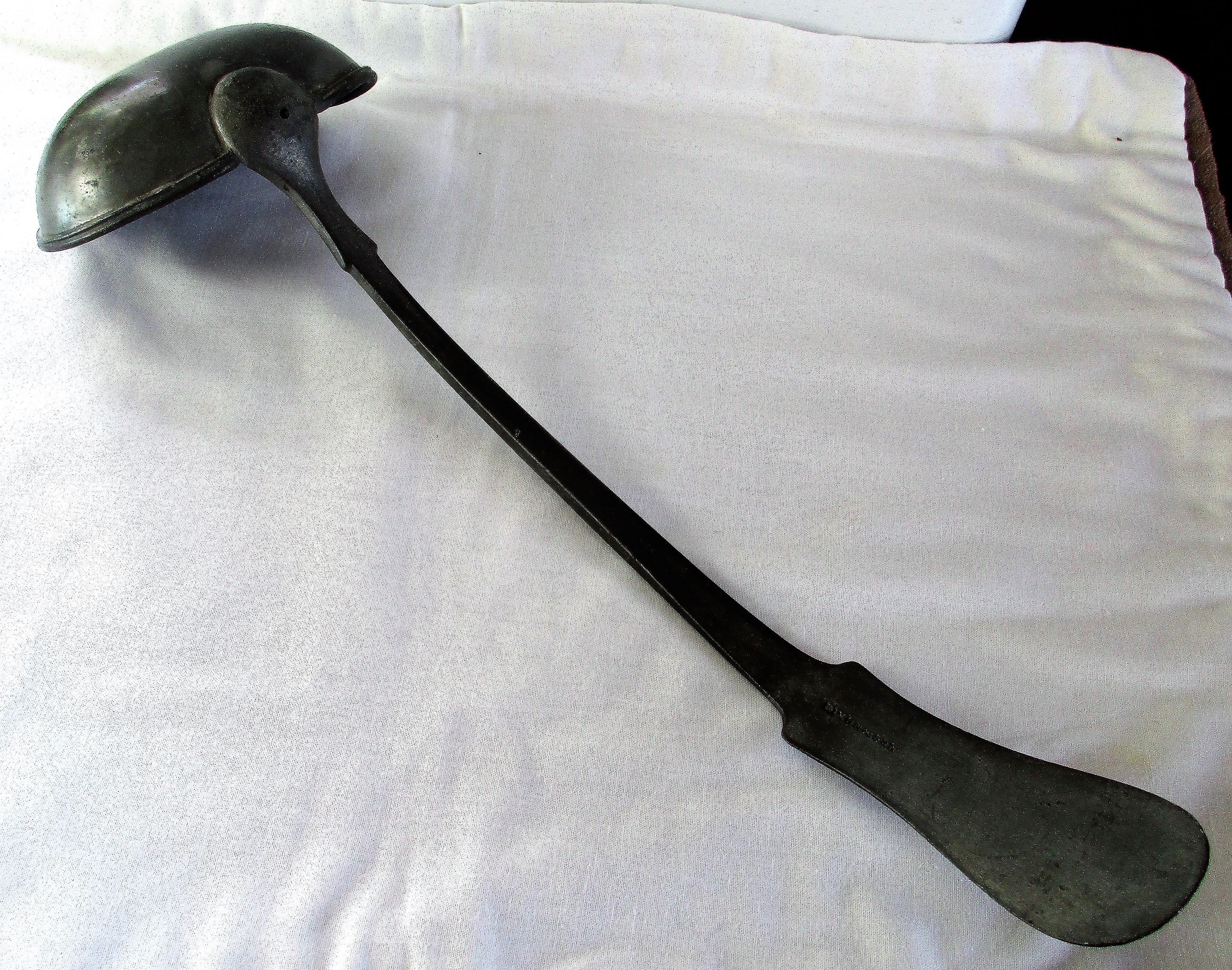 Antique English Georgian Pewter Ladle ~ Dixon & Son Antique Metals 4